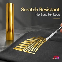 Film autocollant DTF UV doré métallique 3T Gold TPU 3D en relief avec membrane de transfert de cristal pour décalcomanie de logo