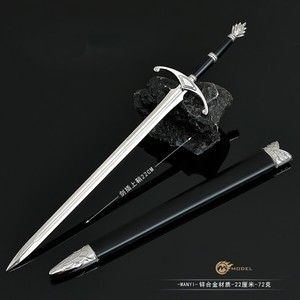 พวงกุญแจดาบโลธริกอัศวินจากดาร์กโซลส์ ขนาด 22 ซม. ดาบโลหะผสมสังกะสีแบบไม่คม ของสะสมงานฝีมือโลหะ ของขวัญ ของเล่นดาบเหล็ก - Product Image 3