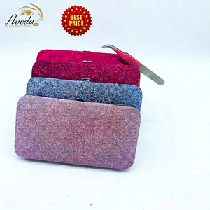 Étui à pinces à épiler magnétiques à pointe fine de haute qualité avec logo personnalisé (3 pièces) et pochette pour pinces à cils (1 pièce) pour usage sur les sourcils, Allemagne - Product Image 1