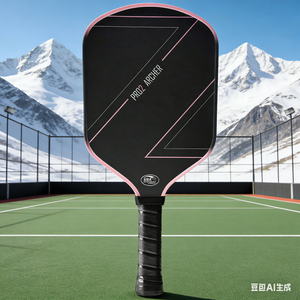 Nouvelle pagaie de pickleball en fibre de carbone entièrement personnalisée avec surface rugueuse, noyau en nid d'abeille, approuvée par l'USAPA, avec processus thermique - Product Image 1
