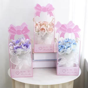 Simulation soap flower bow gift <b>box</b> Valentine's Day gift for girlfriend souvenir finished <b>rose</b> bouquet - Product Image 4