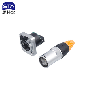 Connettore Ethernet RJ45 Pass-Through Cat6 Cat5e con Contatti in Lega di Rame Placcati Oro Impermeabili IP67 - Product Image 1