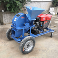 Broyeur à bois diesel portable certifié CE |   Haute productivité, capacité de 2T/H, diamètre maximal de 12 cm pour la sciure de bois
