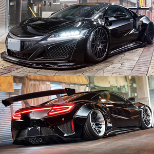 Fibre de carbone LB Style Bodykit Avant Lèvre Latérale Jupes Diffuseur Arrière pour <span class=keywords><strong>Acura</strong></span> <span class=keywords><strong>NSX</strong></span> (NC1) 2017-2021 Ailes Latérales Arrière - Product Image 1