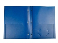 Carpeta de renacuajo de PP impermeable extra gruesa con 4 bolsillos y 3 puntas de metal para papel tamaño carta y ranura para tarjetas-Uso escolar/de oficina