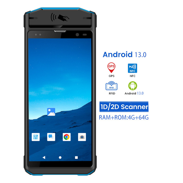 4G Android 13 Handheld PDA Device Logistics Warehouse Wifi QR Bar Code Reader Terminal Screen 2D Barcode Scanner PDA