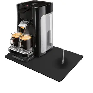 Tapis de barre de café pour accessoires de barre de café adaptés sous la machine à expresso de cafetière | Caoutchouc absorbant de tache de peau B