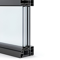 Système de mur-rideau unitaire haut de gamme, panneau de façade en aluminium avec rupture de pont thermique, double vitrage, cadre structurel pour bâtiment