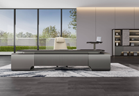 Nouveau design de mobilier de bureau, bureau de direction réglable et fonctionnel, haut de gamme et luxueux, bureau de direction luxueux pour PDG