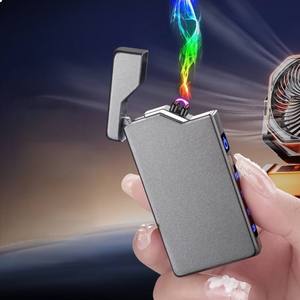 Briquet Électrique de Luxe Personnalisé Sans Flamme, Coupe-Vent, Rechargeable USB, Vente en Gros, Briquet à Arc Plasma Métallique USB-C - Product Image 2