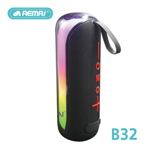 Altavoz Portátil AEMAI B32 BT5.0 de 30W, 2.1 Canales, Luces LED RGB, Controladores Duales, Batería de 12H, Resistente al Agua IPX7, Acabado Negro Plástico - Product Image 3