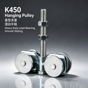 Rouleau <span class=keywords><strong>de</strong></span> porte coulissante robuste en acier carré à 4 roues, design extérieur moderne, roue <span class=keywords><strong>de</strong></span> <span class=keywords><strong>rail</strong></span> suspendu, poulie durable, faible niveau sonore - Product Image 3