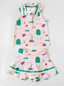 Robe d'été sans manches pour bébé fille, longueur genou, imprimé fleurs roses et nœuds, vente en gros, robe de yoga, GSD3518 - Product Image 5