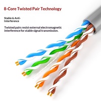 Cable de Red LAN de Alta Velocidad Kneysum, Personalizado de Fábrica, Cobre Libre de Oxígeno Cat5e FTP OFC, Par Trenzado, Interior, 23AWG, RJ45