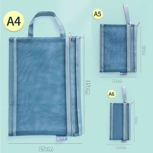 Multifunctional Puzzle Storage Bag A5 A6 Mesh Zipper Bag <b>A4</b> Double Layer Information <b>File</b> Bag PVC Plastic Custom Document Pouch - Product Image 3