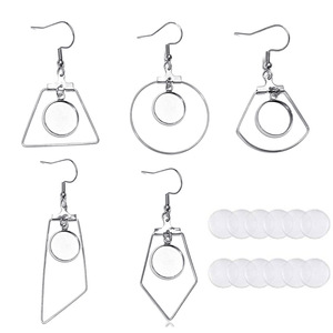 Stainless Steel <b>Earring</b> <b>Hooks</b> Mixed Geometric Shapes 12mm For <b>Earring</b> Making DIY Jewelry Findings - Product Image 3