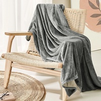 Couverture en flanelle tricotée écologique avec fibres d'argent, anti-ondes électromagnétiques, pour mise à la terre, brodée, antistatique