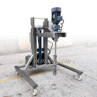 Mélangeur pliable électrique 4HP 3kw avec support de levage hydraulique pour fourre-tout IBC de 1000 litres