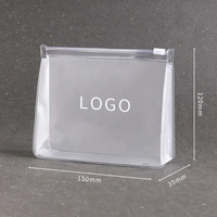 Sac Organisateur en PVC Imperméable, Réutilisable et Recyclable avec Fermeture Éclair Coulissante et 3 Soufflets Latéraux, Impression Personnalisée pour Supermarché, Exposition, Voyage, Cosmétiques