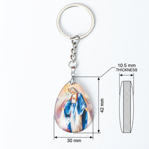 Porte-clés vintage catholique, icône de la Vierge <span class=keywords><strong>Marie</strong></span>, pendentif religieux, cadeau de baptême pour femmes et filles, bijoux de foi - Product Image 4