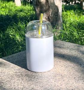 Snow Globe Dome Lid Tumbler 12oz 24oz Blank Sublimation DIY Craft Tumbler with Straw for <b>Kids</b> Gift Making - Product Image 1