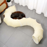 Tunnel pour chat en forme de S, détachable, pliable et respirant, pour chats d'intérieur et chatons - Vente en gros