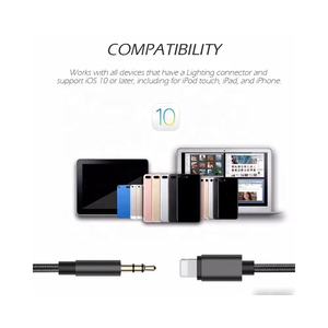 Adaptador <span class=keywords><strong>de</strong></span> Audio Trenzado <span class=keywords><strong>de</strong></span> Nailon Heroshieldz <span class=keywords><strong>de</strong></span> 3.5mm para iPhone 12/12, Cable Macho para Coche, Conector Chapado en Oro <span class=keywords><strong>de</strong></span> 24K, Longitud <span class=keywords><strong>de</strong></span> 3.3FT/1M, CE RoHS - Product Image 3