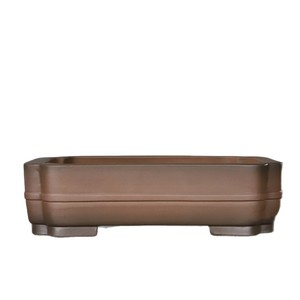 Maceta Rectangular de Cerámica Estilo Japonés Hecha a Mano, Diseño de Arce, Azalea y Pino, Arcilla Púrpura Yixing - Product Image 5
