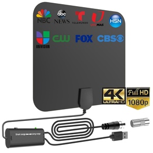 2024 Mini HD <span class=keywords><strong>Antena</strong></span> de TV digital de alta ganancia 2. 2 4K Coaxial 3M Europeo Americano HDTV <span class=keywords><strong>Antena</strong></span> de película Interior/Exterior - Product Image 1