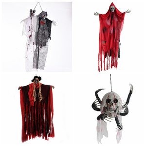 <span class=keywords><strong>Fantasma</strong></span> de escalada calva para Halloween, <span class=keywords><strong>ojos</strong></span> parpadeantes, luz eléctrica para gatear, Control de sonido, decoración de zombi, utillaje de Terror - Product Image 6