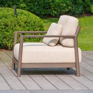 Juego <span class=keywords><strong>de</strong></span> <span class=keywords><strong>Muebles</strong></span> <span class=keywords><strong>de</strong></span> Jardín <span class=keywords><strong>de</strong></span> 4 Plazas, Diseño Moderno con Estructura Metálica y Cojines Gruesos, Sofá <span class=keywords><strong>de</strong></span> Aluminio para Exteriores - Product Image 4