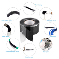 TOBS étanche Super fort tuyau plomberie réparation fils Wrap ruban auto-fusion Silicone joint radiateur tuyau fuite ruban