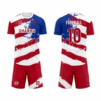 Maillot de football personnalisé à séchage rapide, respirant, en polyester, imprimé par sublimation, vente en gros, pour homme, été