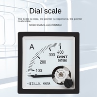 Voltmètre CA CHINT 99T666 5A à aiguille, mécanique, montage 45x45mm, découpe 45x45mm, courant CA, spécifications personnalisées disponibles