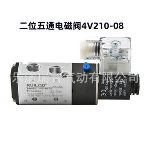 โซลินอยด์วาล์ว RUILQD รุ่น 4V410-15 DC 24V แบบ 2 ตำแหน่ง 5 ทาง วาล์วควบคุมลมแบบนิวแมติก พร้อมเกลียวเชื่อมต่อ - Product Image 2