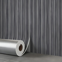 Panneau mural à lattes en tissu non tissé imperméable, motif floral européen - Bande cannelée facile à installer pour la décoration du salon