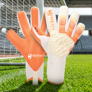 Fabrication de gants de gardien de but personnalisés, paume en latex allemand de 4 mm, dos en silicone injecté, découpe hybride en caoutchouc, T-Tab - Product Image 2
