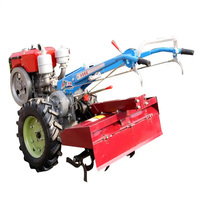 Tracteurs à Deux Roues Agricoles Polyvalents avec Charrue, Motoculteur, Semoir à Maïs et Blé, Poussés à la Main