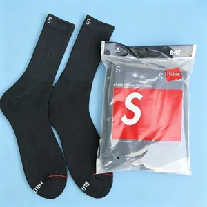 Hanes 4 Pairs Cushion Crew <b>Socks</b> White <b>Black</b> Size 6-12 Sport Wear - Product Image 4
