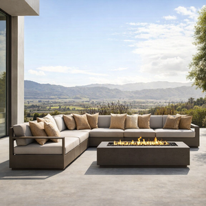 Set Divano da <span class=keywords><strong>Esterno</strong></span> in Alluminio per Parco e Fattoria - Design Moderno, Antiruggine e Impermeabile - <span class=keywords><strong>Arredamento</strong></span> da <span class=keywords><strong>Esterno</strong></span> - Product Image 1