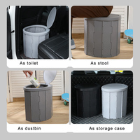 Nouveau sable couleur extérieur Camp pliable chariot de Golf Portable toilette Camping boîte RV d'urgence Mini toilettes