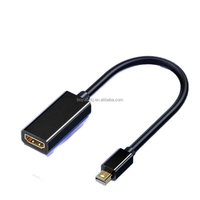 Câble adaptateur Mini DP vers HDTV 4K avec gaine en PVC et blindage tressé pour moniteur, projecteur, ordinateur
