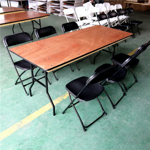 محمول 30 "* 72" خشب رقائقي حدث زفاف مستطيلي قابل للطي مع من من من من من من من من من من من من من من من من من من من من من من من من أجل المناسبات - Product Image 4