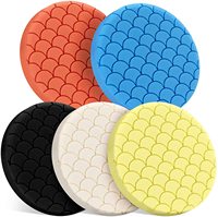 Éponge de polissage automobile PMS 5 pouces à double action, structure alvéolée, polisseuse DA avec tampons Hex-logic pour cirage et lustrage