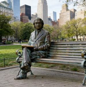 Estatua de Bronce de Albert Einstein a Tamaño Real en un Banco, Decoración de <span class=keywords><strong>Calle</strong></span> para Exteriores en Venta - Product Image 1