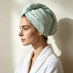 <span class=keywords><strong>Serviette</strong></span> gaufrée en microfibre 350 g/m² certifiée GRS, ultra douce, séchage rapide, très absorbante, pour séchage des cheveux et spa, prix usine, vente en gros, OEM - Product Image 1