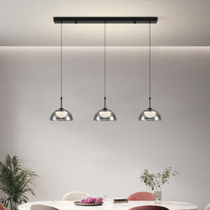 Lámpara colgante nórdica de Arte de gama alta de lujo, lámpara de hierro Simple, lámpara colgante LED de cristal minimalista - Product Image 4