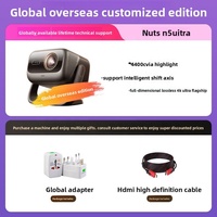Projecteur laser DLP tricolore 4K JMGO N5 Ultra avec système d'exploitation Bonfire OS 7, 4 Go/128 Go, haut-parleurs intégrés, home cinéma portable