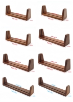 Base de cadre photo en bois massif en U pour chambre à coucher avec lampe centrale, plusieurs tailles, design moderne, LED à intensité variable, vente en gros