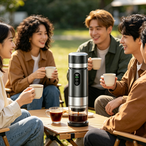 เครื่องชงกาแฟเอสเพรสโซแบบพกพาขนาด 80 มล. พร้อมจอ LED อัจฉริยะ ชาร์จไฟได้ ชงเร็ว เหมาะสำหรับการตั้งแคมป์และการเดินทาง - Product Image 6